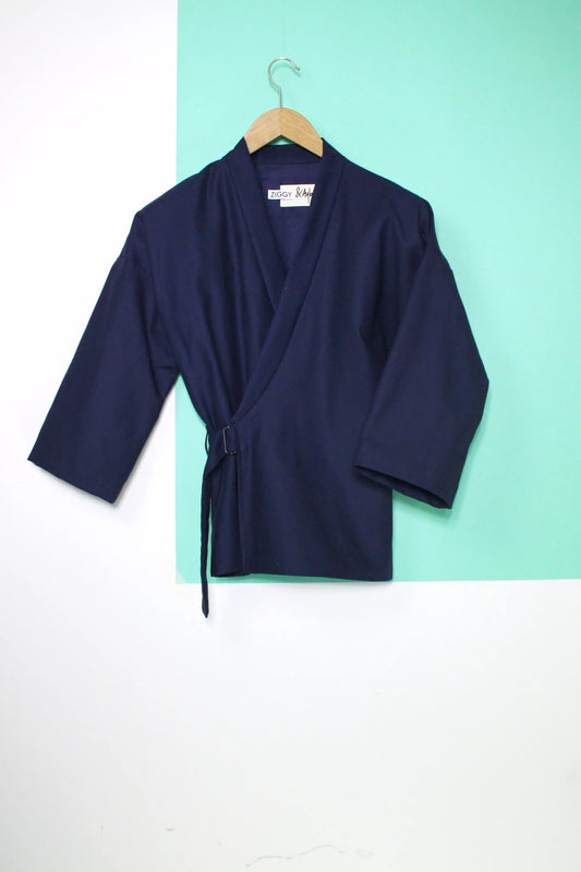 The Kimono Jacket - Solid Blue